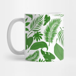 Green leaf pattern Mug